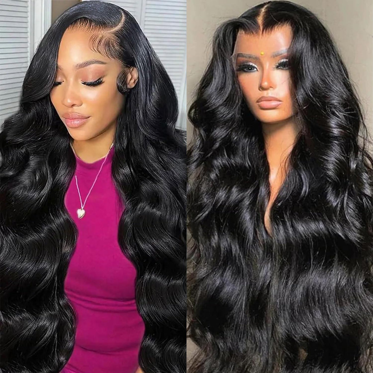 LEHOO 13x6 body wave lace front wig for natural parting and everyday comfort.