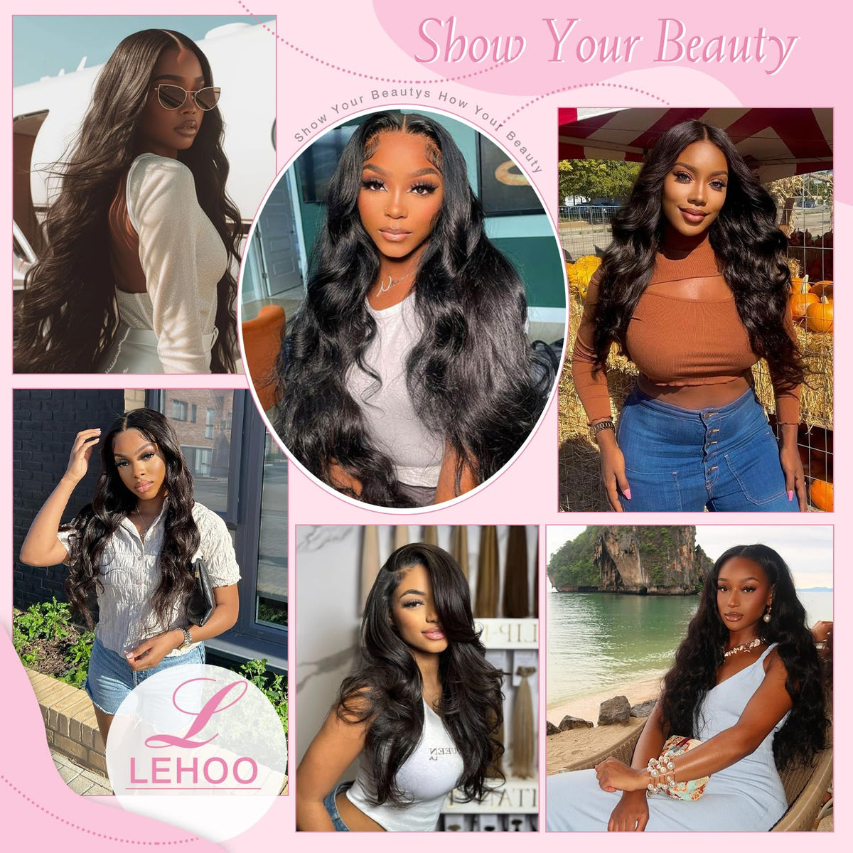 LEHOO daily wear wig suitable for dates, parties, and travel.