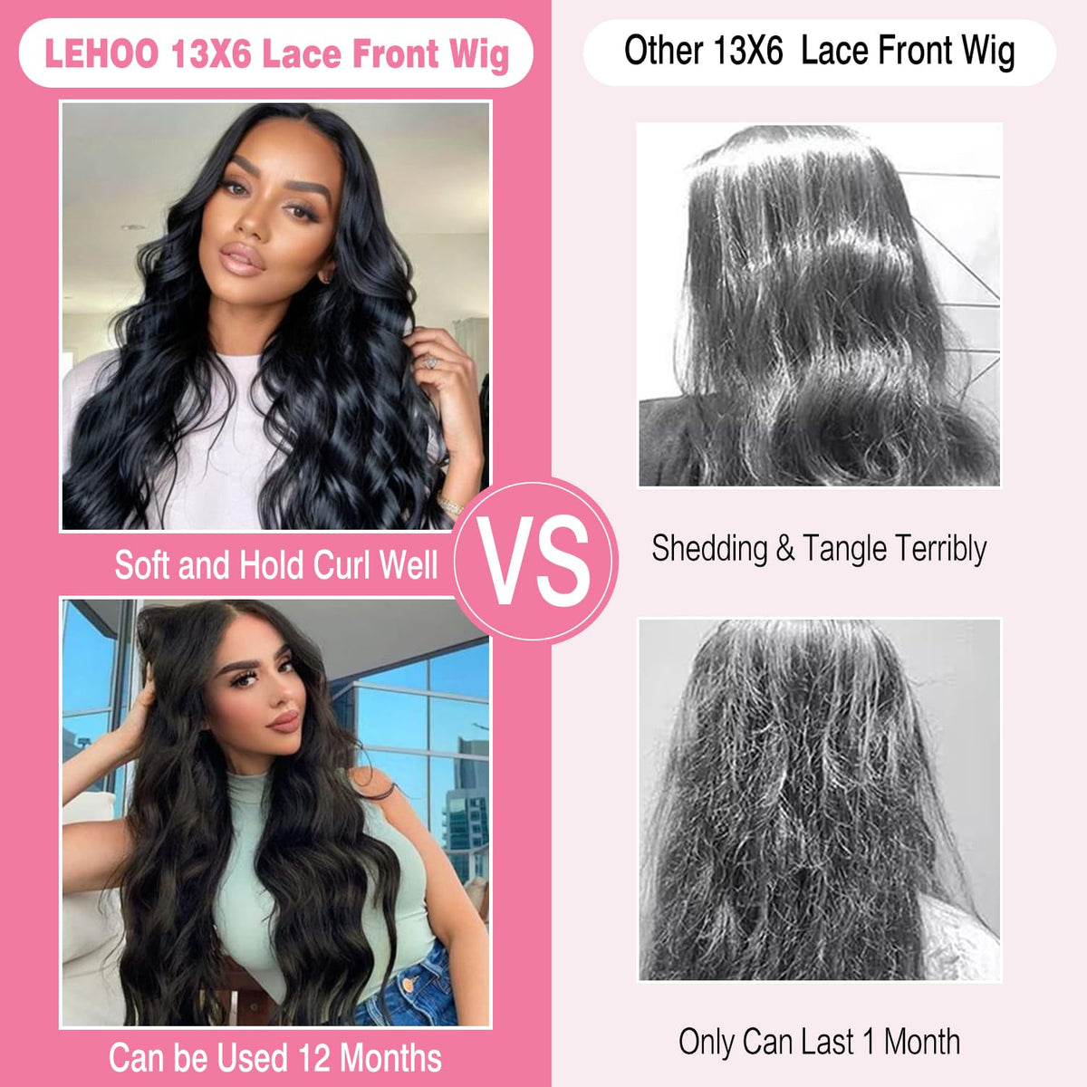 LEHOO heat-styling capable wig allows straightening and restyling as desired.