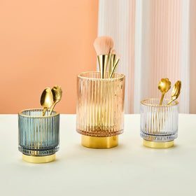 LEICURACE elegant glass cup enhances any shelf or vanity display