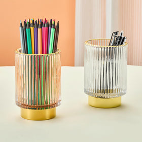 LEICURACE pen and pencil holder integrated into a modern desk setup