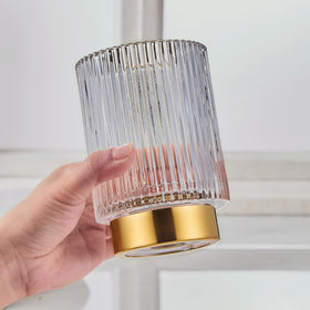 LEICURACE vintage glass cup adds refined style to any desk.