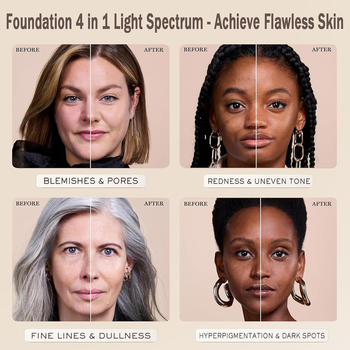 Leir Beauty foundation suitable for all skin types in use