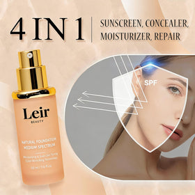 Lightweight breathable texture of Leir Beauty foundation on skin