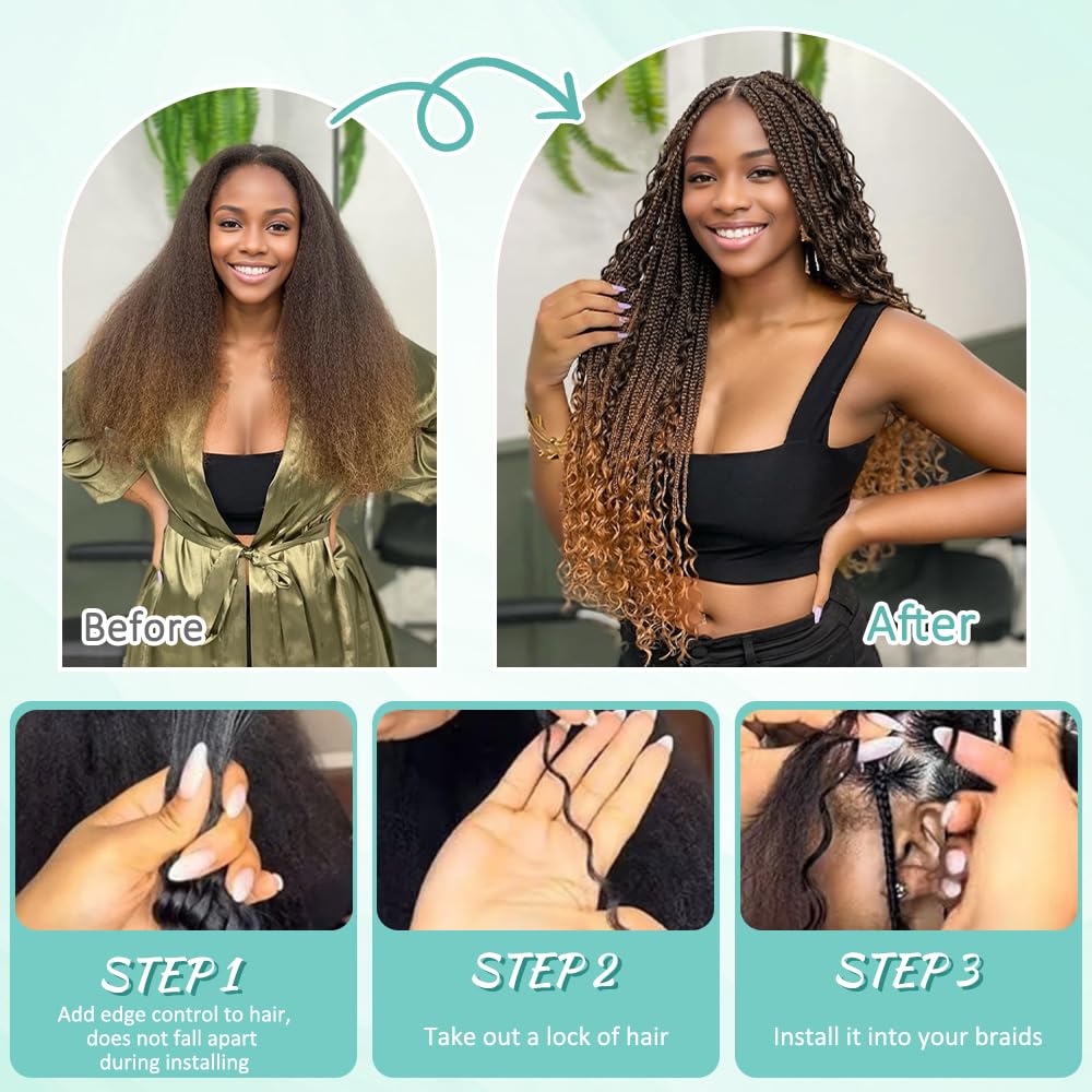 LEISWISS Loose pre-stretched bundles with no weft for versatile, creative braids