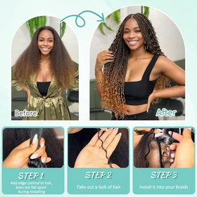 LEISWISS Loose pre-stretched bundles with no weft for versatile, creative braids