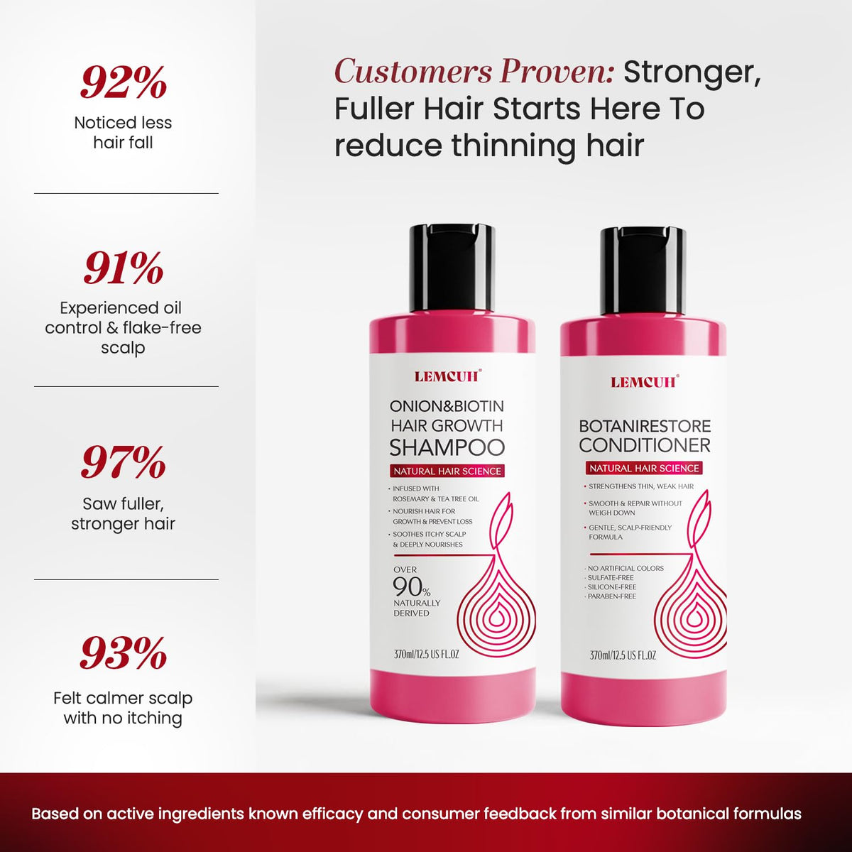 Lemcuh Gentle Conditioner bottle pour enhances hair softness without heaviness