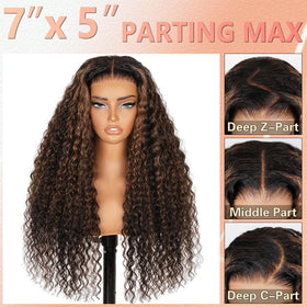 Lemiva deep wave hd lace front wig adds volume and movement
