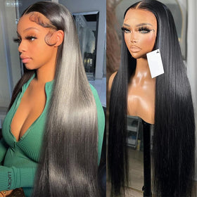 Lemoda 13x6 full lace frontal wig in straight style for natural movement.