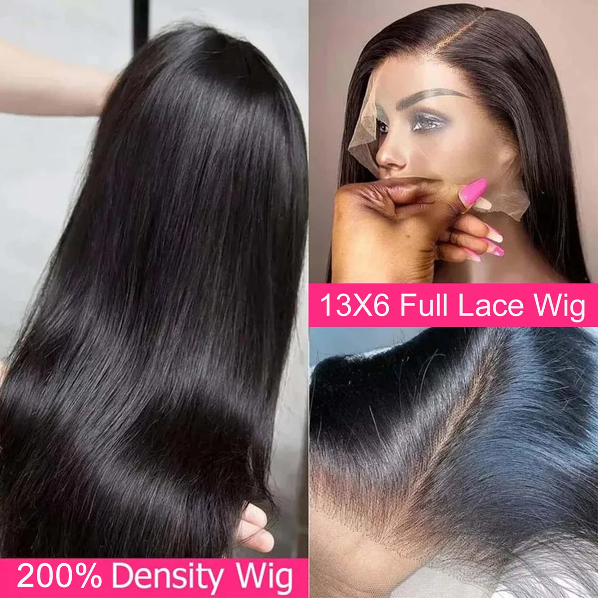 Lemoda natural hairline close-up highlighting pre plucked precision.