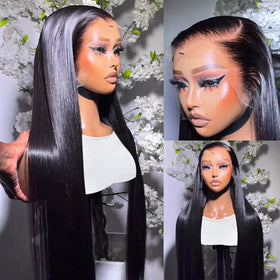 Lemoda 30-inch wig ready for ponytail or bun thanks to full lace design.