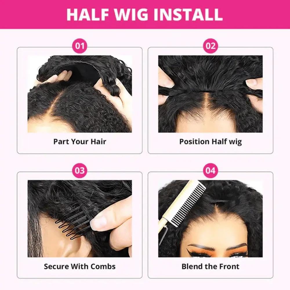 3-in-1 styles allow part, flip over, or ponytail looks with Lemoda wig.