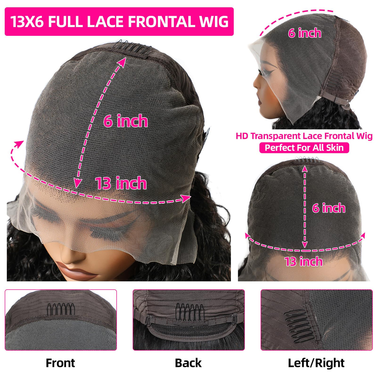 Lemoda HD transparent lace front offers invisible wear on any skin tone.