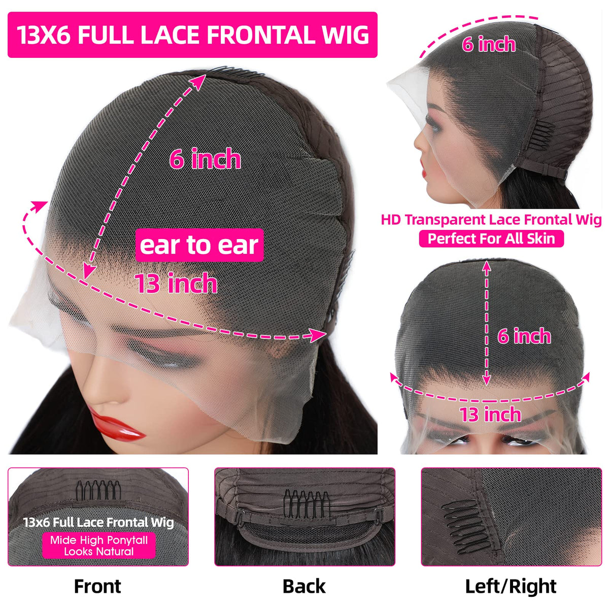 Lemoda HD transparent lace offers an invisible hairline across skin tones.