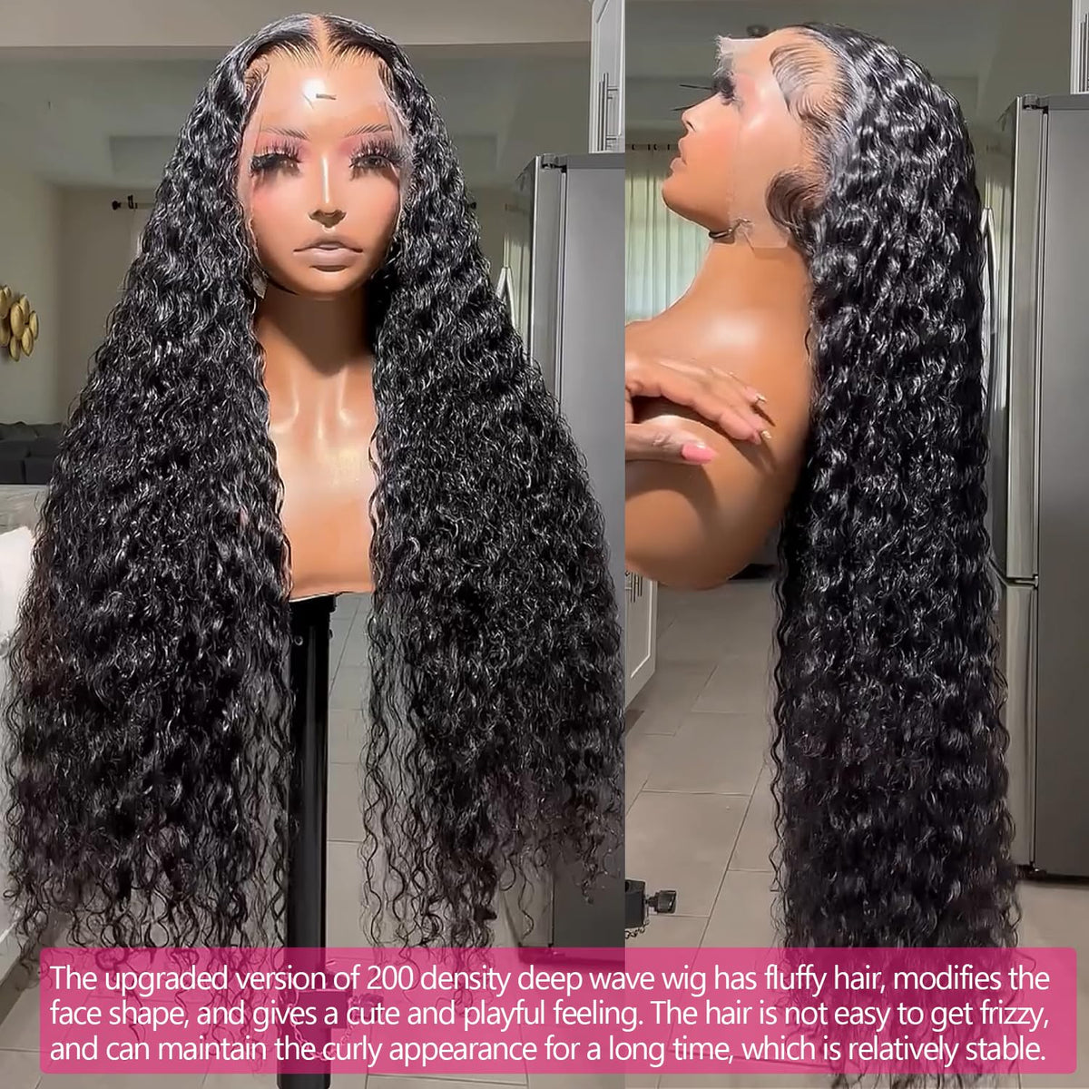 Lemoda pre-plucked deep curly wig ready to style
