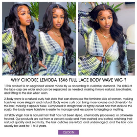 Lemoda pre-plucked natural hairline for easy styling.