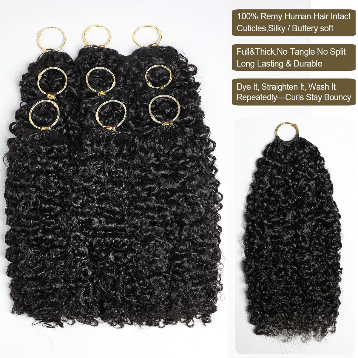 Lemoda pre-separated feather crochet hair 18in enables quick styling.