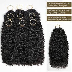 Lemoda pre-separated feather crochet hair 18in enables quick styling.