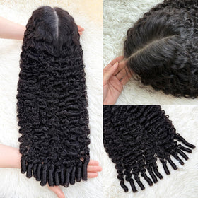 Lemoda spiral curls on 28-inch Burmese wig for volume
