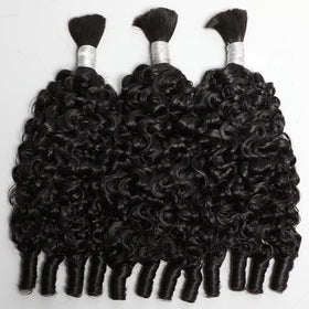 Lemoda spiral curly ends hair extensions for boho knotless braids.