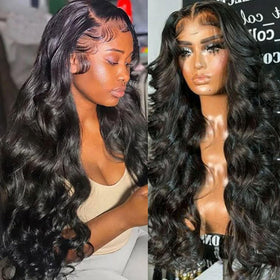Lemoda wig 13x6 body wave lace front shows natural scalp illusion for daily wear