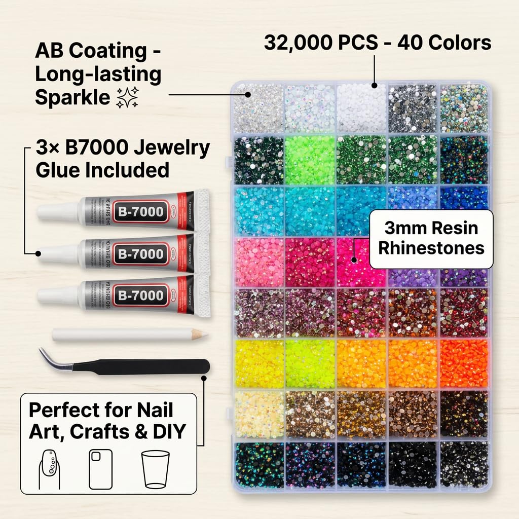 Lemrok aurora borealis rhinestones offer color-shift sparkle for DIY projects.