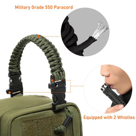 lemubeane tactical toiletry bag od green paracord handle for outdoor use