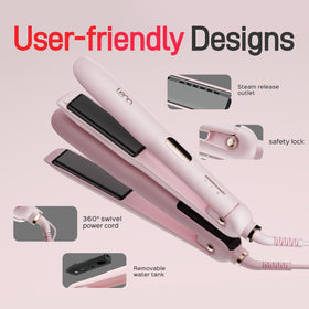 LENA dual voltage for travel-friendly styling anywhere.
