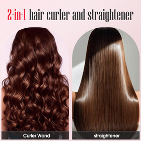 LENA H2 demonstrates 2-in-1 design for straightening or curling versatility.