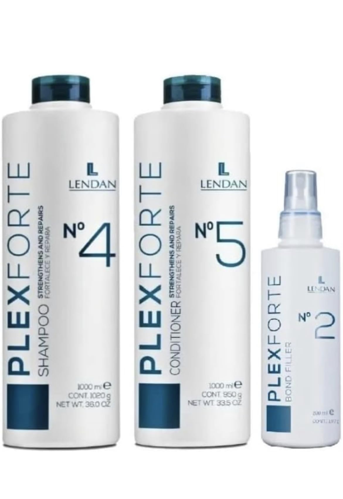Lendan Plex Forte Intense No.2 bottle shown for hair repair benefits