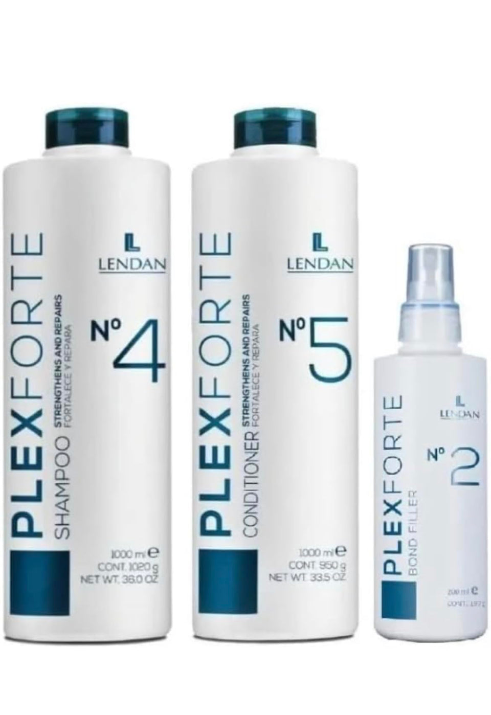 Lendan Plex Forte Intense No.2 bottle shown for hair repair benefits