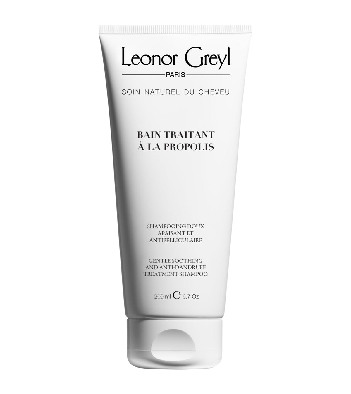 Leonor Greyl Gentle Dandruff Shampoo bottle; premium scalp cleansing and hydration