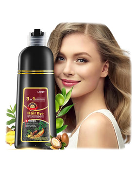 Leorx Chestnut Brown Hair Dye Shampoo bottle ready for at-home color.