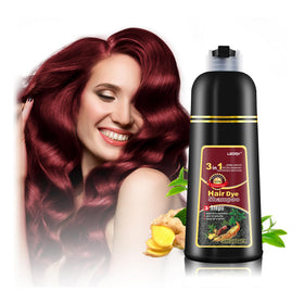 Leorx Deep Wine Red Shampoo bottle for at-home color convenience.