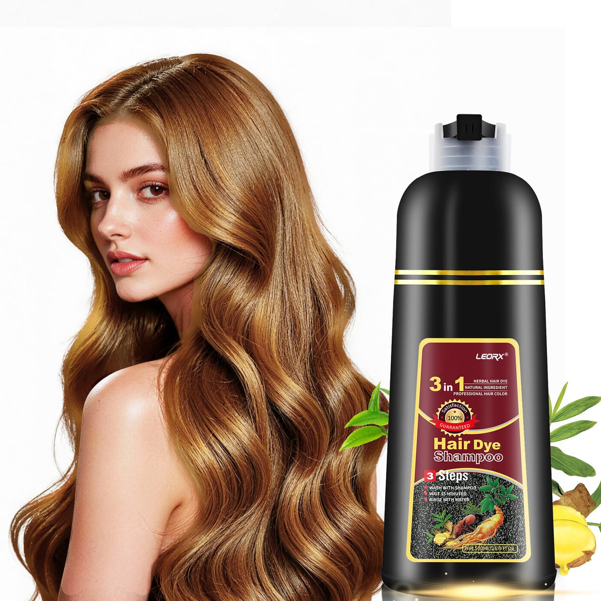 Leorx copper brown bottle shows convenient home color solution for at-home use