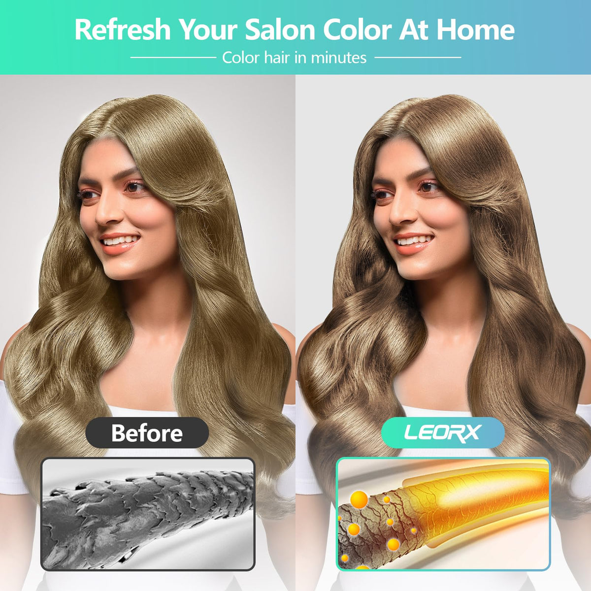 leorx 3in1 foam application demonstrates easy, even coverage