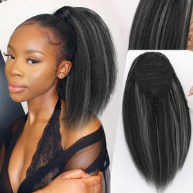 LEOSA ponytail close-up shows natural Yaki texture for seamless blend