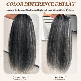 LEOSA ponytail with invisible combs provides stable, slip-free wear