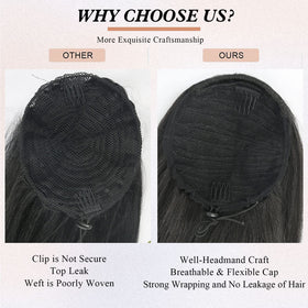 LEOSA care-tips-ponytail helps maintain softness and easy detangling.