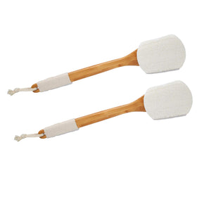 Leotruny back brush with 17-inch arc handle for comfortable back exfoliation