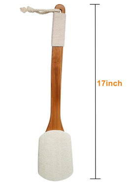 Leotruny natural loofah sponge cleanses and exfoliates gently for smooth skin