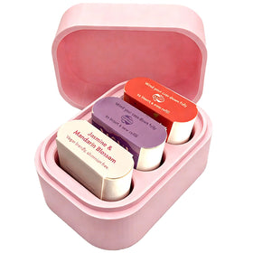 LeoTube Wild pink case with snug fit protects deodorant refills on the go.