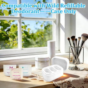 LeoTube Wild Deodorant Case side gray for compact travel.