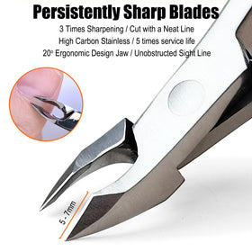 LePinko cuticle nippers with spring action for smooth trimming