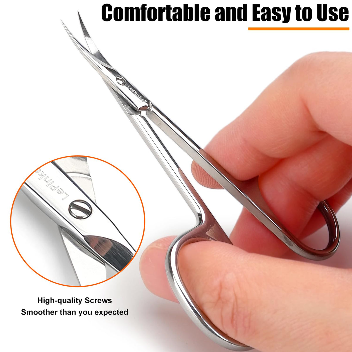 LePinko Professional Cuticle Scissors lash area grooming for precise shaping