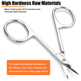 LePinko Professional Cuticle Scissors precision curved blades for close cuts