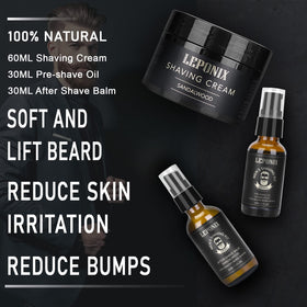 LEPONIX sandalwood shaving soap creates rich lather for smooth glide.