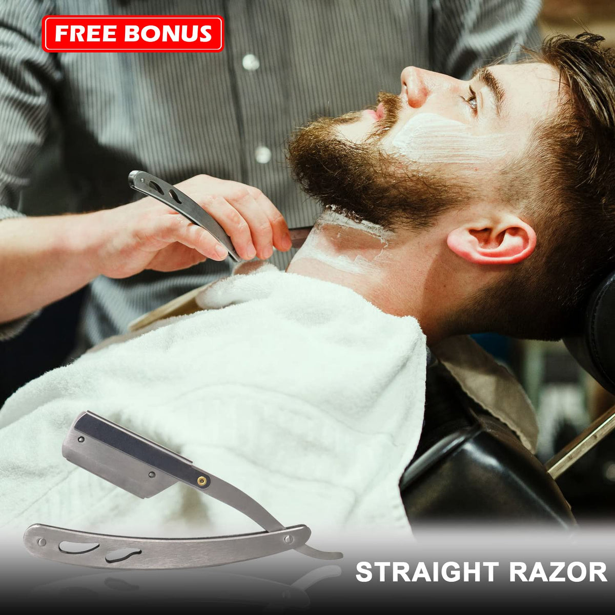 LEPONIX shaving brush ensures even product distribution and lather.