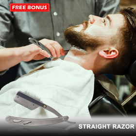 LEPONIX shaving brush ensures even product distribution and lather.