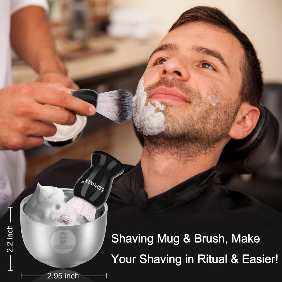 LEPONIX Sweat Orange shaving soap provides refreshing fragrance